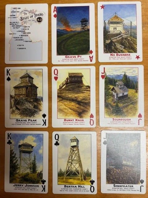 Poker Deck of Cards - Idaho Lookouts